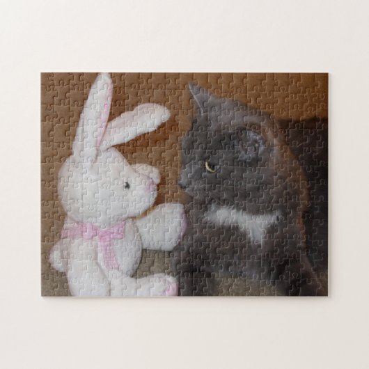 Kitty vs Bunny Starend Ongeluk Puzzel (Horizontaal)