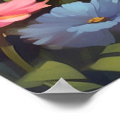 *~* Kitty Walking Flowers 5:4  Kitten Cat AP68 Poster (Hoek)