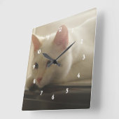 Kitty Wall Clock Vierkante Klok (Hoek)