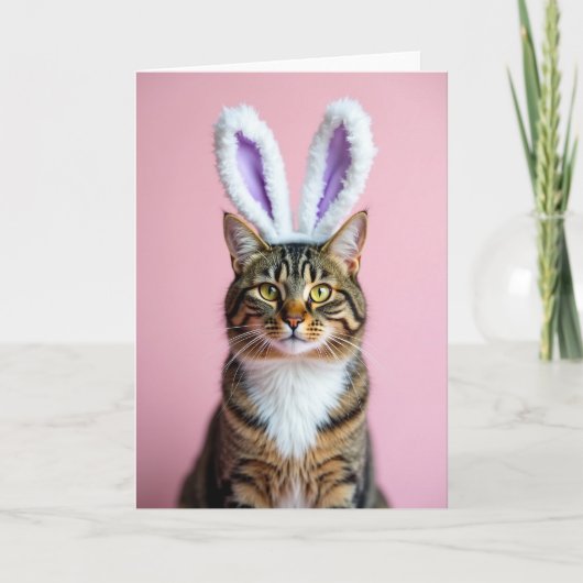 Kitty With Ear Fluffs Portrait Card Kaart (Voorkant)