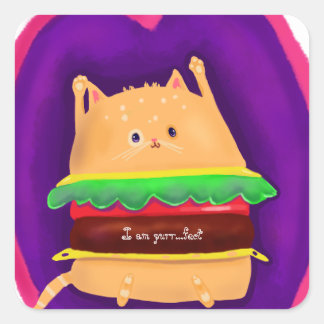 Kittyburger Vierkante Sticker