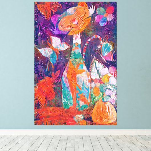 KittyQ Acrylzuur Canvas Afdruk (Insitu (Houten vloer))