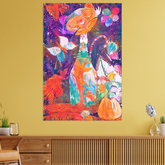 KittyQ Acrylzuur Canvas Afdruk (Insitu (Woonkamer))