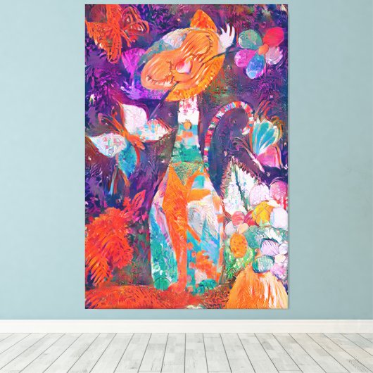 KittyQ Canvas Afdruk (Insitu (Houten vloer))