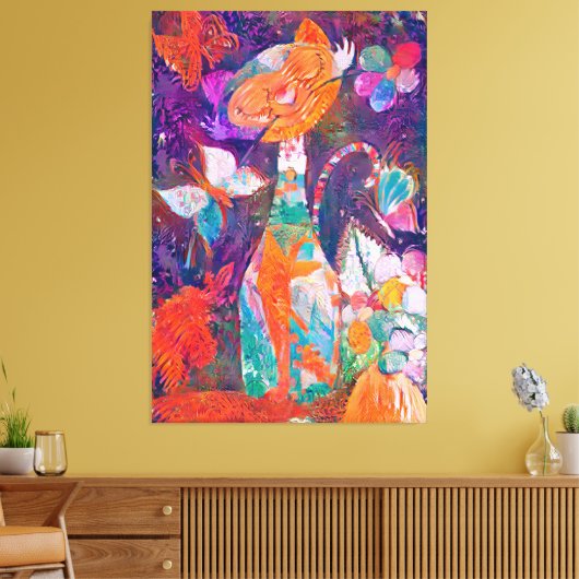 KittyQ Canvas Afdruk (Insitu (Woonkamer))