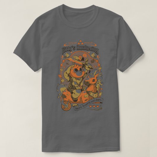 Kittys Awakening T-shirt (Design voorkant)