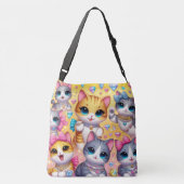 Kittys Cats Bling Lintjes Crossbody Tas (Achterkant)