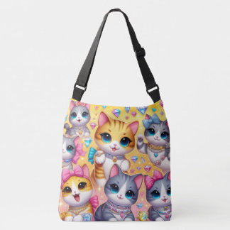 Kittys Cats Bling Lintjes Crossbody Tas