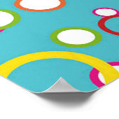 Kittys gekleurd op Poster cirkels (Hoek)