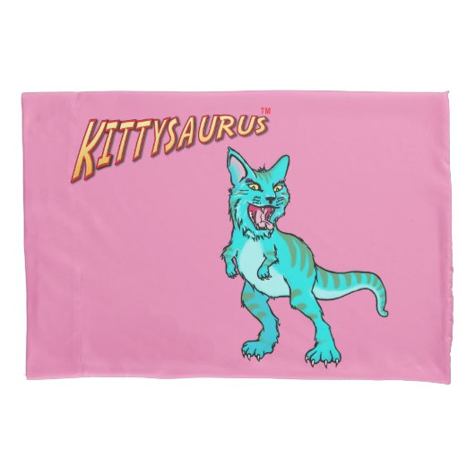 KITTYSAURUS™ Aangepaste enkele kussensloop, standa Kussensloop (Voorkant)