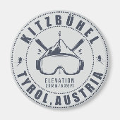 Kitzbuhel Austria Mountain  minimalist Magneet (Voorkant)