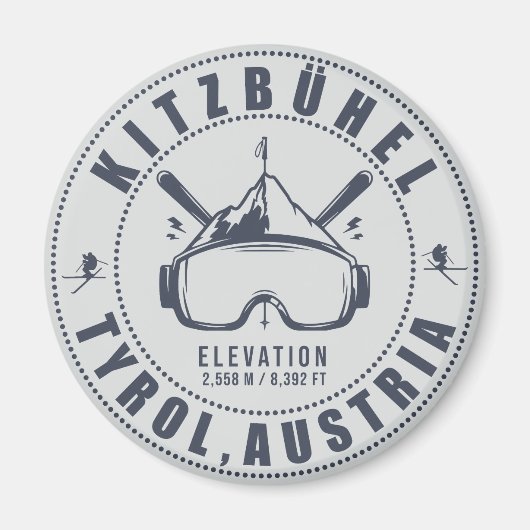 Kitzbuhel Austria Mountain minimalist Magneet (Voorkant)