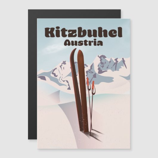 kitzbuhel Austrian ski poster (Voorkant / Achterkant)