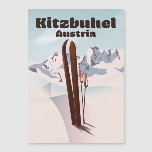 kitzbuhel Austrian ski poster (Voorkant)