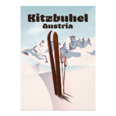 kitzbuhel Austrian ski poster (Voorkant)