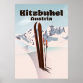 kitzbuhel Austrian ski poster (Voorkant)