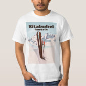 kitzbuhel Austrian ski poster T-shirt (Voorkant)
