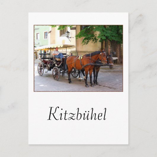 Kitzbuhel in Tirol, Oostenrijk - het stadsbeeld Briefkaart (Voorkant)