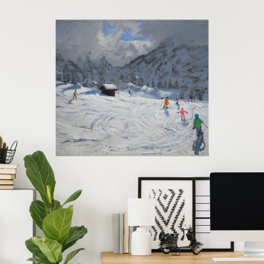 Kitzbuhel Oostenrijk 2008 Poster (Thuiskantoor)