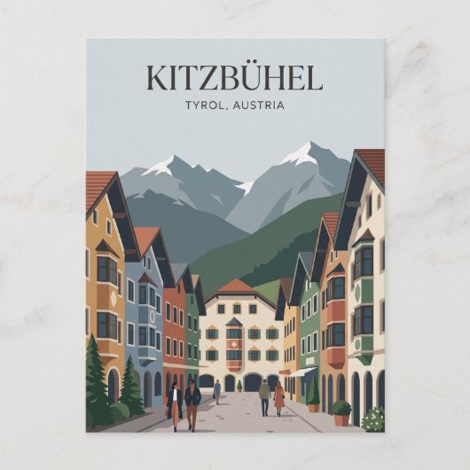 Kitzbühel Oostenrijk Briefkaart (Voorkant)