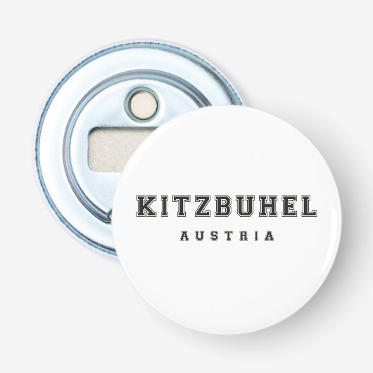Kitzbuhel Oostenrijk Button Flesopener (Voorkant)