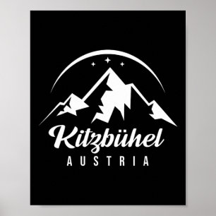Kitzbühel Oostenrijk Skigebied Snowboarden S Poster