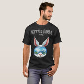 Kitzbühel Tirol Austria Retro Ski Rabbit T-shirt (Voorkant volledig)