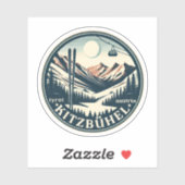 Kitzbuhel Town Oostenrijk SKI resort cadeaus Sticker (Vel)