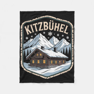 Kitzbühel Winter Ski Avontuur Alpiene Ontsnapping Fleece Deken