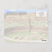 Kiva op Chetro Ketl, Chaco Canyon, New Mexico Briefkaart (Achterkant)