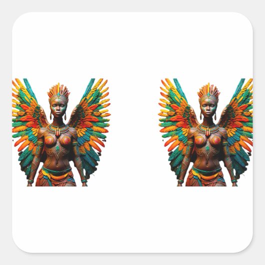Kivuli Mambo Afrikaanse Tribal Fairy Vierkante Sticker (Voorkant)