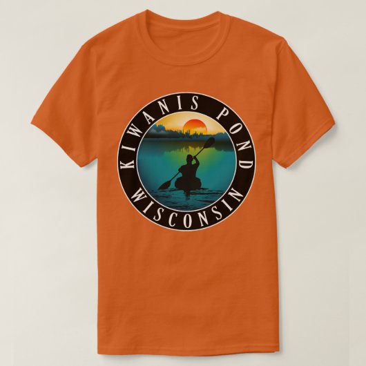 Kiwanis Pond Wisconsin Kayaking T-shirt (Design voorkant)