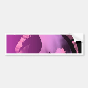 Kiwear Roze vlam Bumpersticker