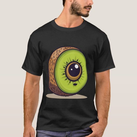 Kiwi Alien – Verse Kiekeboe Fruit Kunst T-shirt (Voorkant)