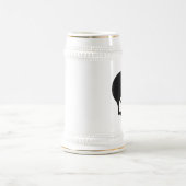 Kiwi Alle zwarte tinten en alle witte en witte Nie Bierpul (Center)