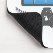 Kiwi az in blauw en zilver muismat (Hoek)