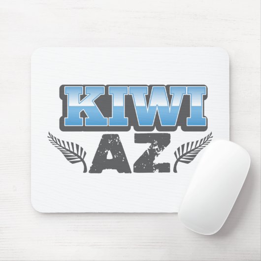 Kiwi az in blauw en zilver muismat (Met muis)