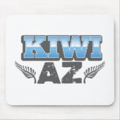 Kiwi az in blauw en zilver muismat (Voorkant)