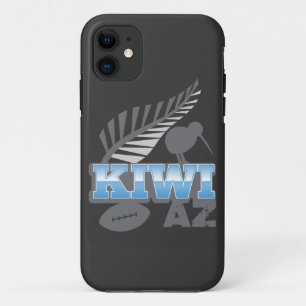 KIWI AZ rugbyvogel en zilverfern iPhone 11 Hoesje