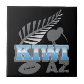 KIWI AZ rugbyvogel en zilverfern Nieuw-Zeeland Tegeltje (Voorkant)