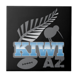 KIWI AZ rugbyvogel en zilverfern Nieuw-Zeeland Tegeltje