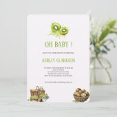 KIWI BABYSHOWER UITNODIGING (Staand voorkant)