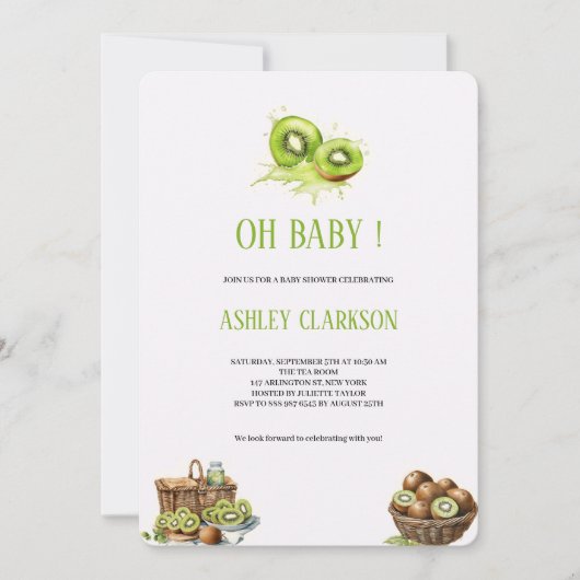 KIWI BABYSHOWER UITNODIGING (Voorkant)