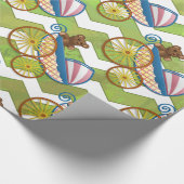 Kiwi Bash Green Chevron Baby Stuff Cadeaupapier (Hoek)