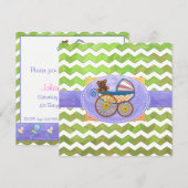 Kiwi Bash Green Chevron Baby Stuff Kaart (Voorkant / Achterkant)