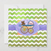 Kiwi Bash Green Chevron Baby Stuff Kaart (Voorkant)