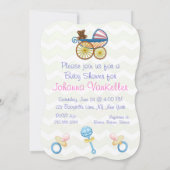 Kiwi Bash Green Chevron Baby Stuff Kaart (Achterkant)