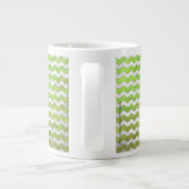 Kiwi Bash Green Chevron Pattern Grote Koffiekop (Achterkant)