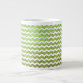 Kiwi Bash Green Chevron Pattern Grote Koffiekop (Voorkant)
