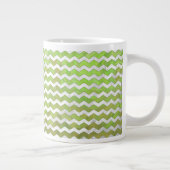 Kiwi Bash Green Chevron Pattern Grote Koffiekop (Rechts)